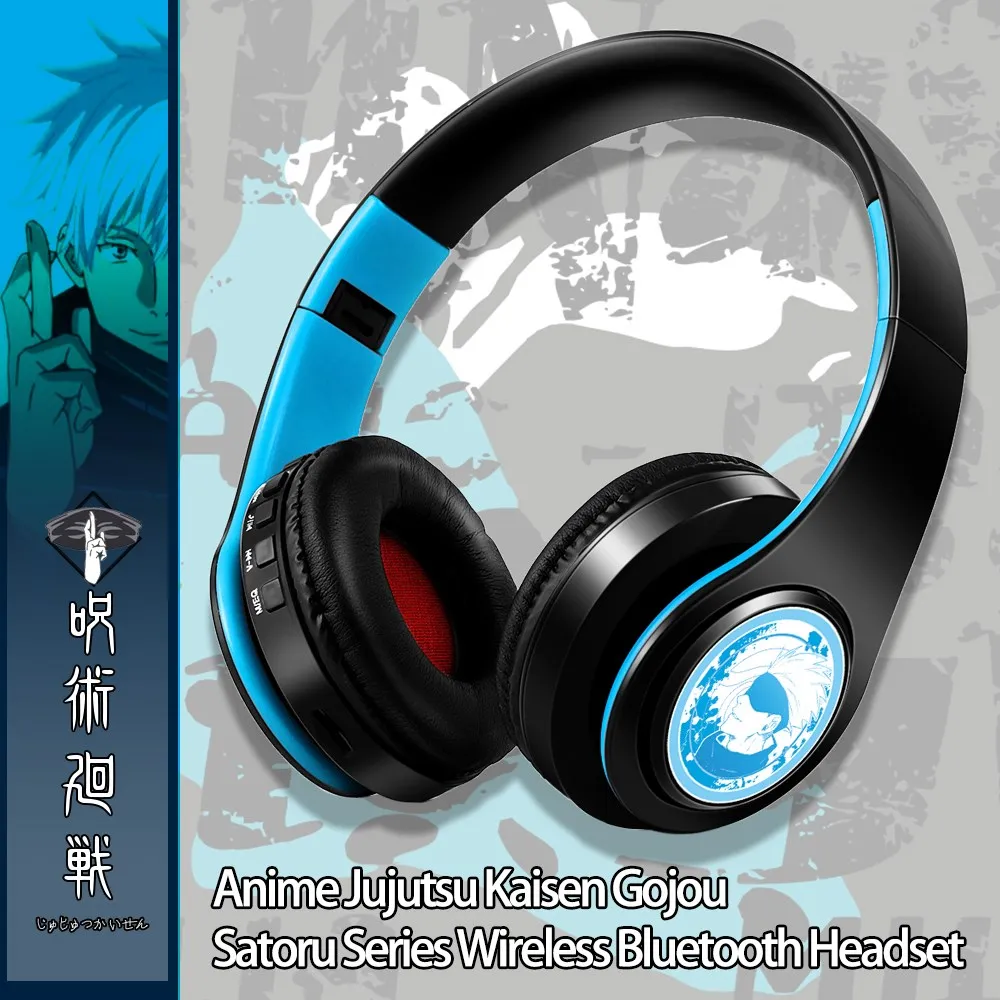 Auriculares para Juegos Cosplay Anime Jujutsu Kaisen Gojou Satoru, Auriculares Bluetooth, Regalo, con Ranura para Tarjeta y Radio FM para IOS y ANDROID - AliExpress - Imagen 2