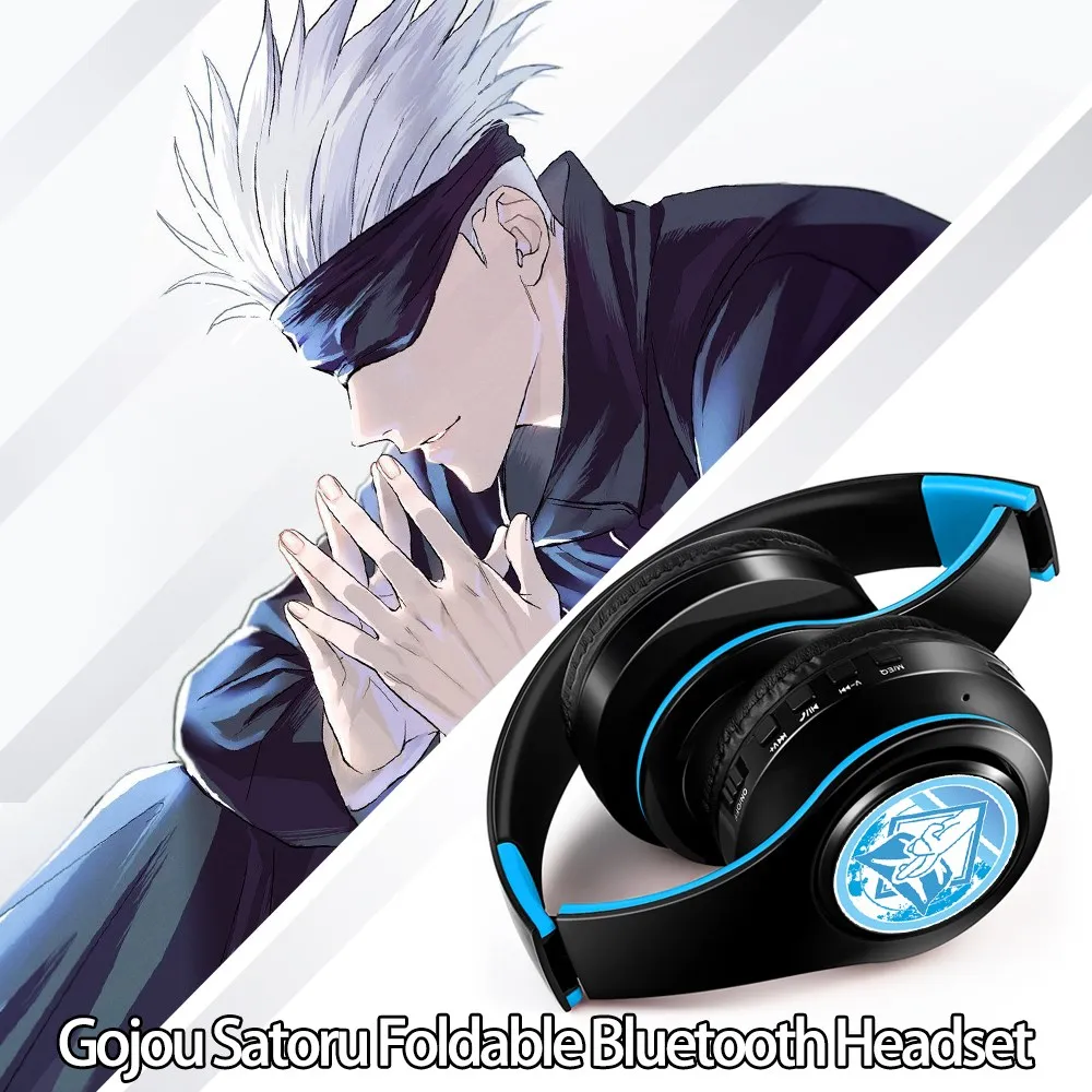 Auriculares para Juegos Cosplay Anime Jujutsu Kaisen Gojou Satoru, Auriculares Bluetooth, Regalo, con Ranura para Tarjeta y Radio FM para IOS y ANDROID - AliExpress - Imagen 3