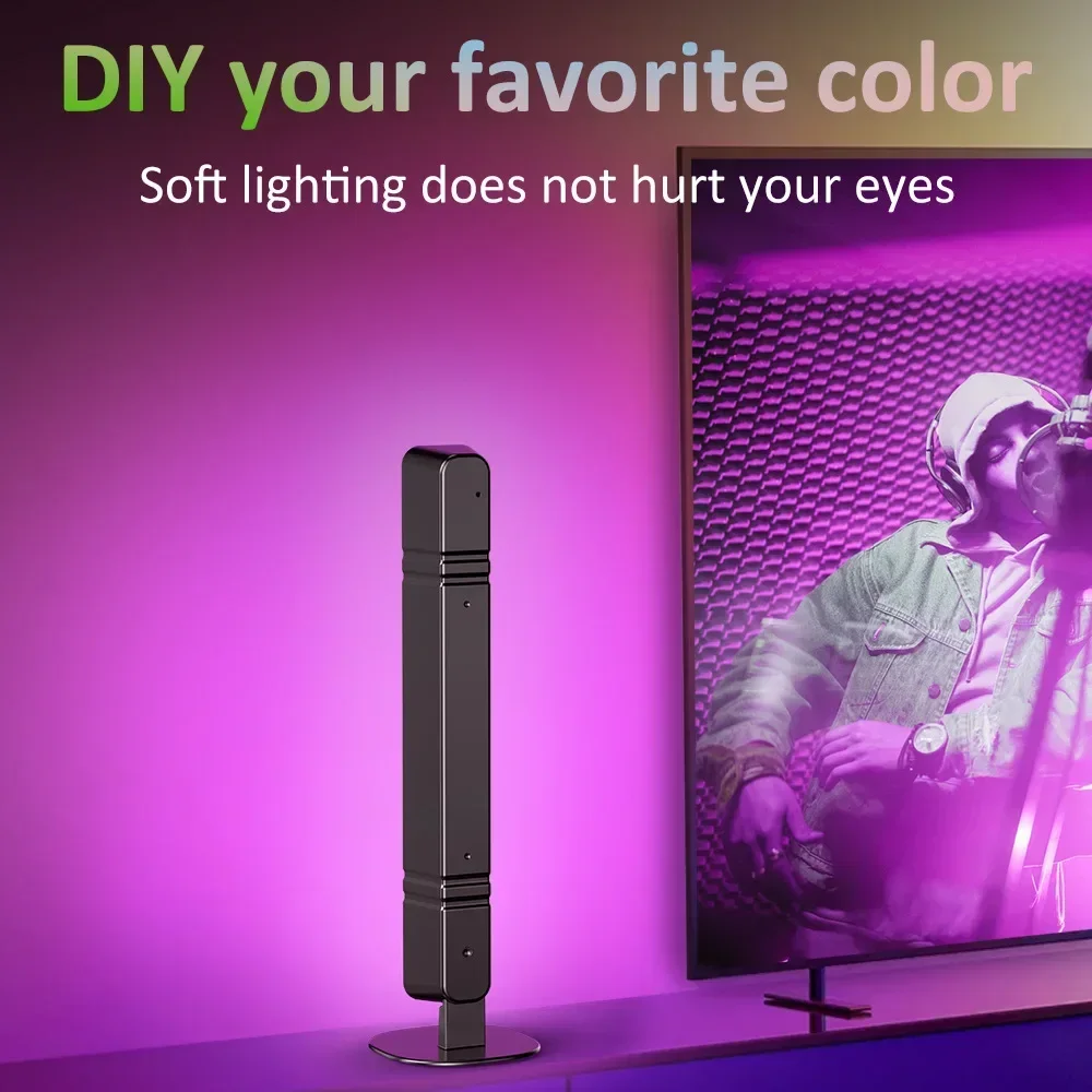Barra de luz LED USB, luz de recogida RGB, lámpara de ambiente de escritorio, retroiluminación de TV, sincronización de música, lámpara ambiental, Control remoto para sala de juegos - AliExpress - Imagen 4