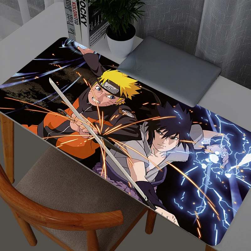 Alfombrilla de ratón para Gamer, PC, ordenador, juego de Anime japonés grande, alfombrilla de escritorio Naruto, alfombrillas para teclado y ratón, accesorios para juegos de Anime, alfombrilla para ratón - AliExpress