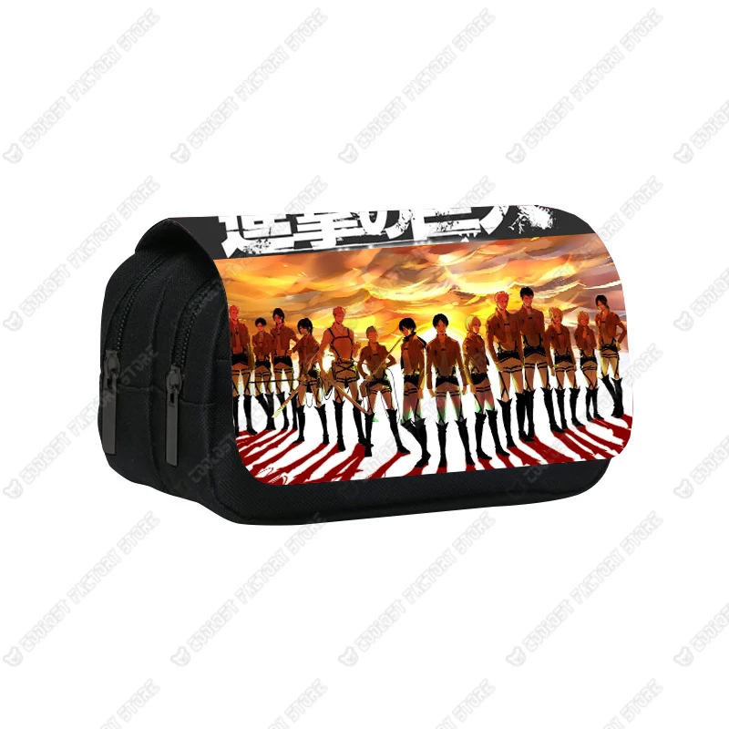 Estuche de cosméticos de Anime Attack on Titan, bolsa de bolígrafo Shingeki No Kyojin, bolsa de lápices Levi Eren, caja de lápices, portalápices, estuches escolares - AliExpress - Imagen 6