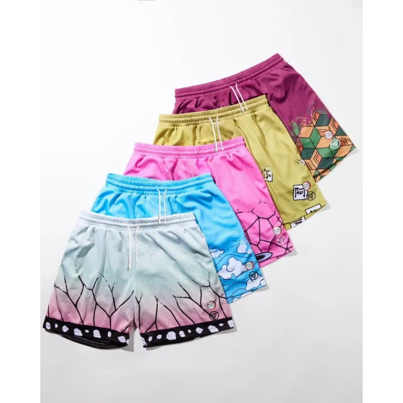 Pantalones Cortos Deportivos Transpirables con Cordón, Inspirados en el Personaje de Anime Demon Slayer 2026, para Uso Deportivo Casual - AliExpress