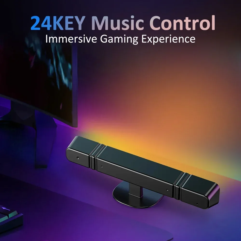 Barra de luz LED USB, luz de recogida RGB, lámpara de ambiente de escritorio, retroiluminación de TV, sincronización de música, lámpara ambiental, Control remoto para sala de juegos - AliExpress - Imagen 6