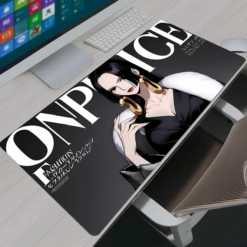 Alfombrilla de ratón de Anime Boa·Hancock de una pieza con estampado HD, alfombrilla de ratón con borde de bloqueo para Gamer, teclado XXL, alfombrillas para ratón de PC, alfombrilla para LOL Csgo - AliExpress