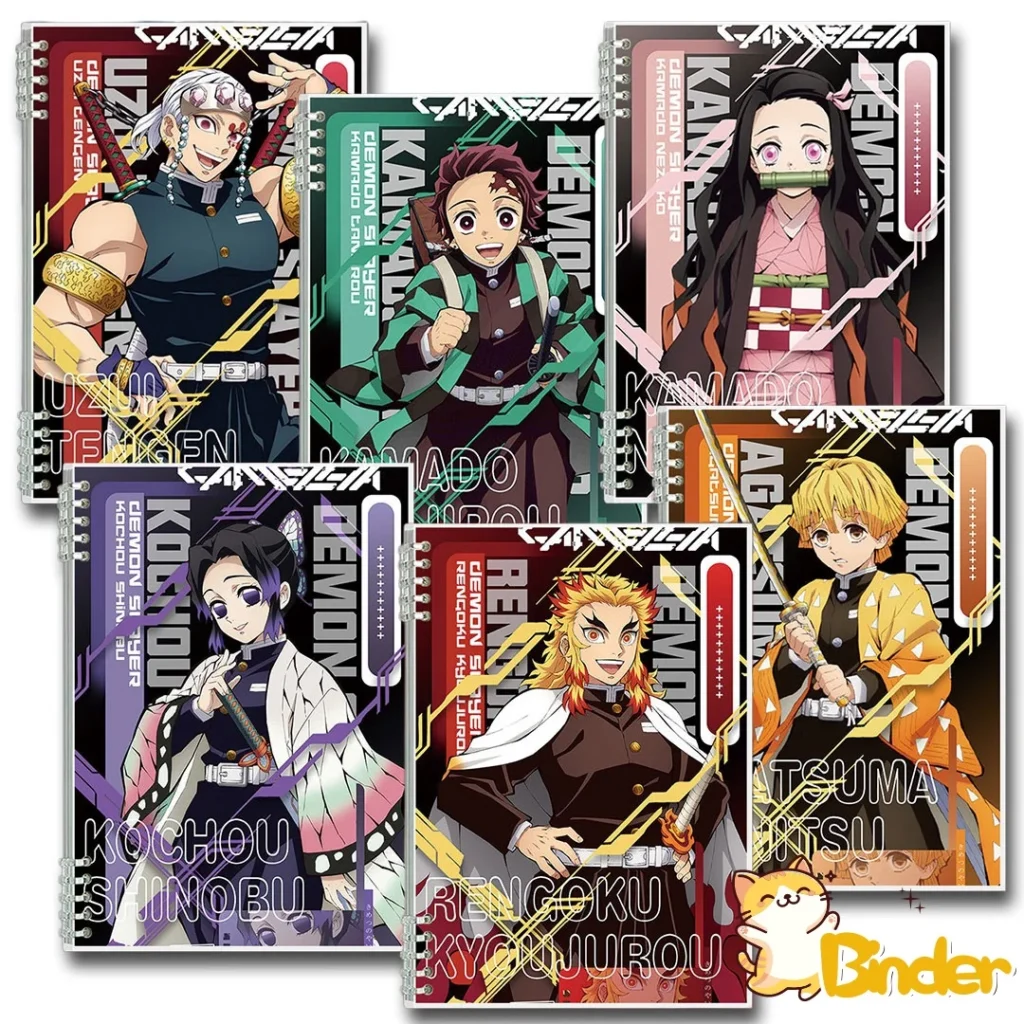 Cuaderno de Anillas Desmontable Demon Slayer A5, Páginas Rayadas, 60 Hojas/120 Páginas, Diario de Anime para la Escuela y Fans - AliExpress